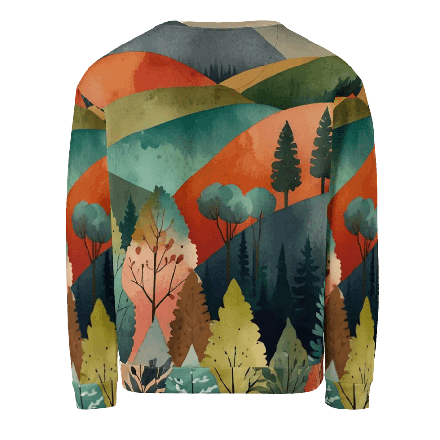 Nature Landscape All-Over Print Recycled Unisex Sweatshirt product image (4)