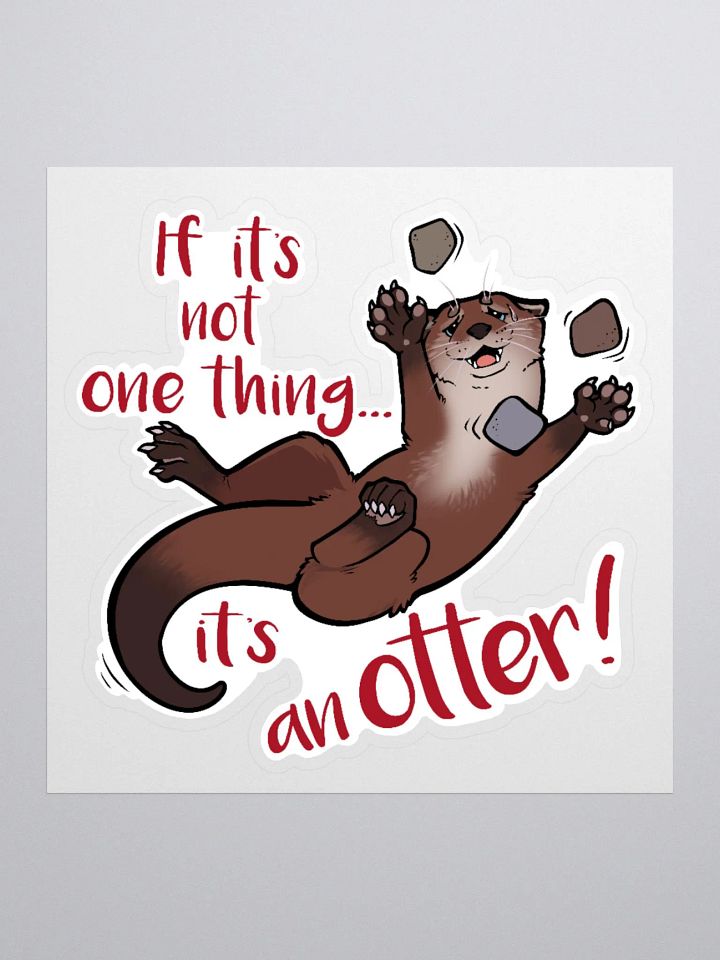 Otter Juggle Vinyl Sticker product image (1)