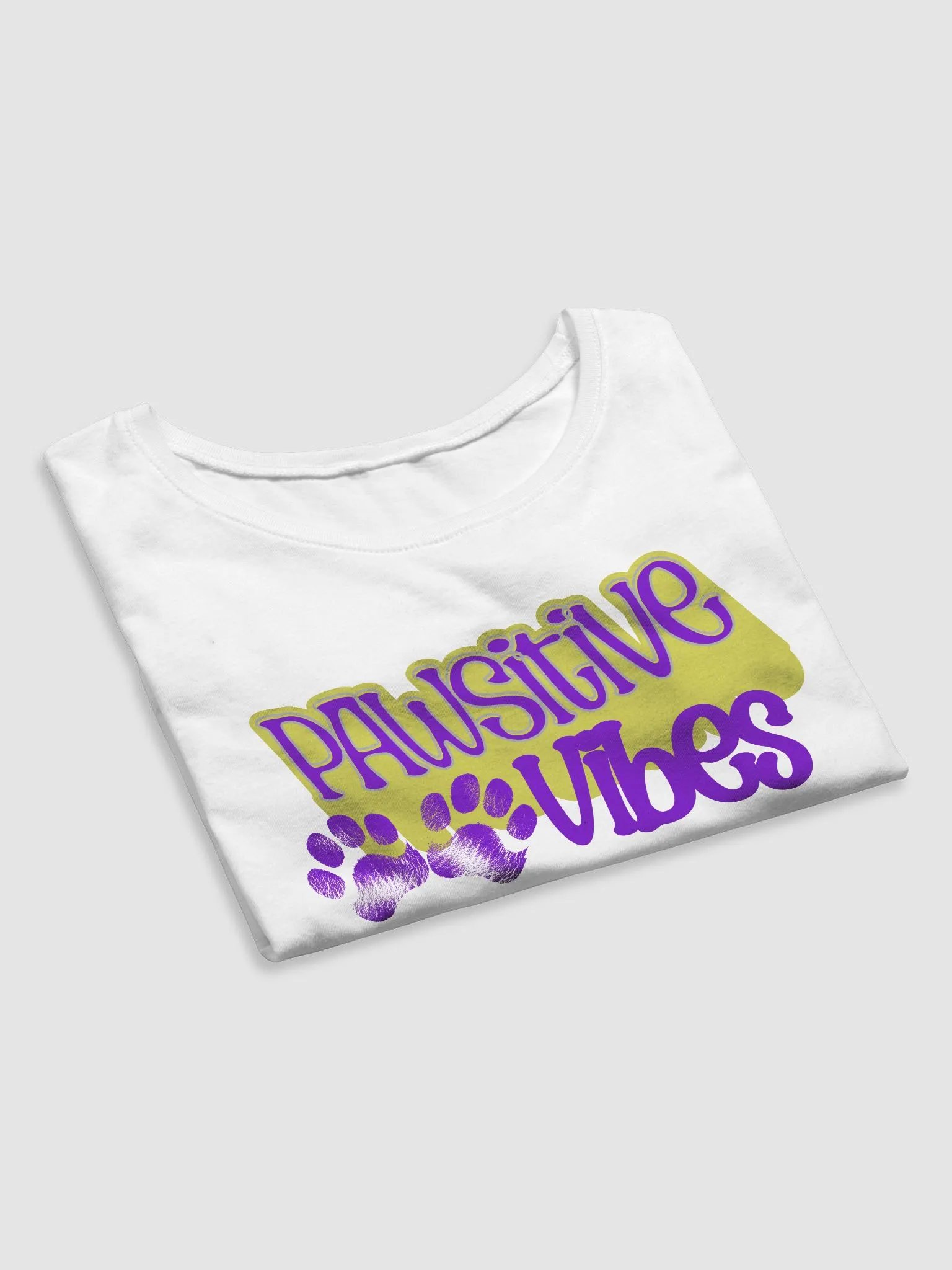 Pawsitive Vibes Cat Paw Positive Thoughts Cropped T-Shirt product image (7)