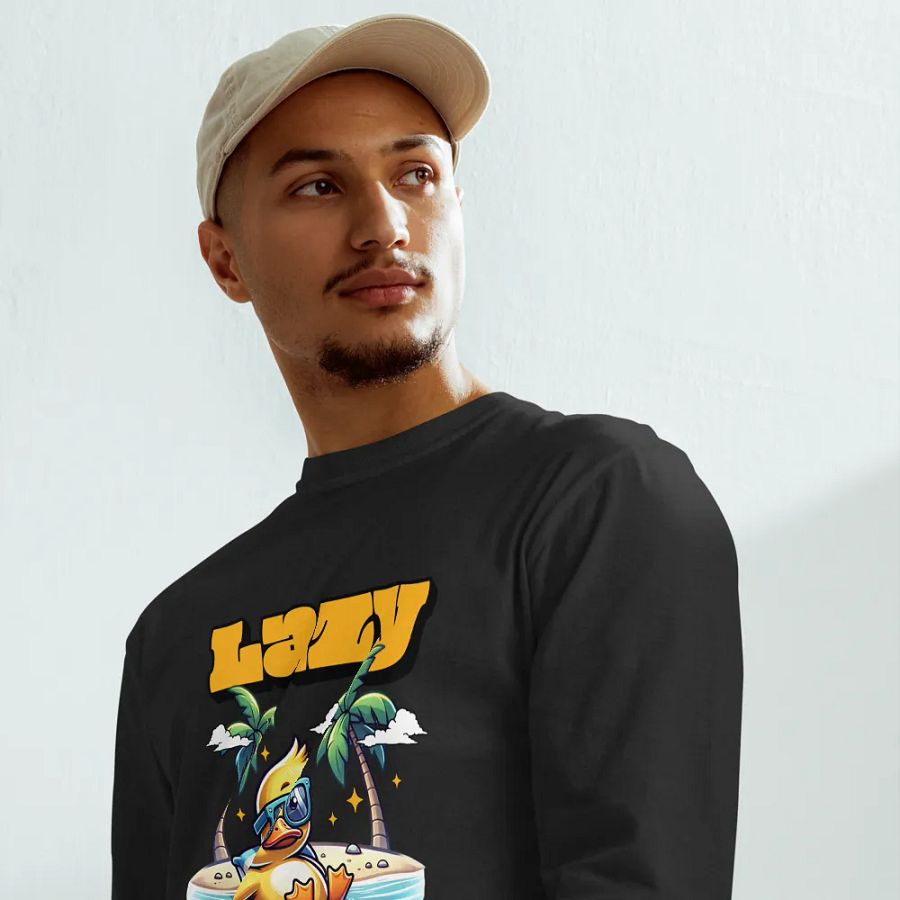 Lazy Grandpa Sunday Duck Long Sleeve Shirt product image (9)