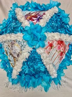 Custom Blue & White Wedding Umbrella product image (2)