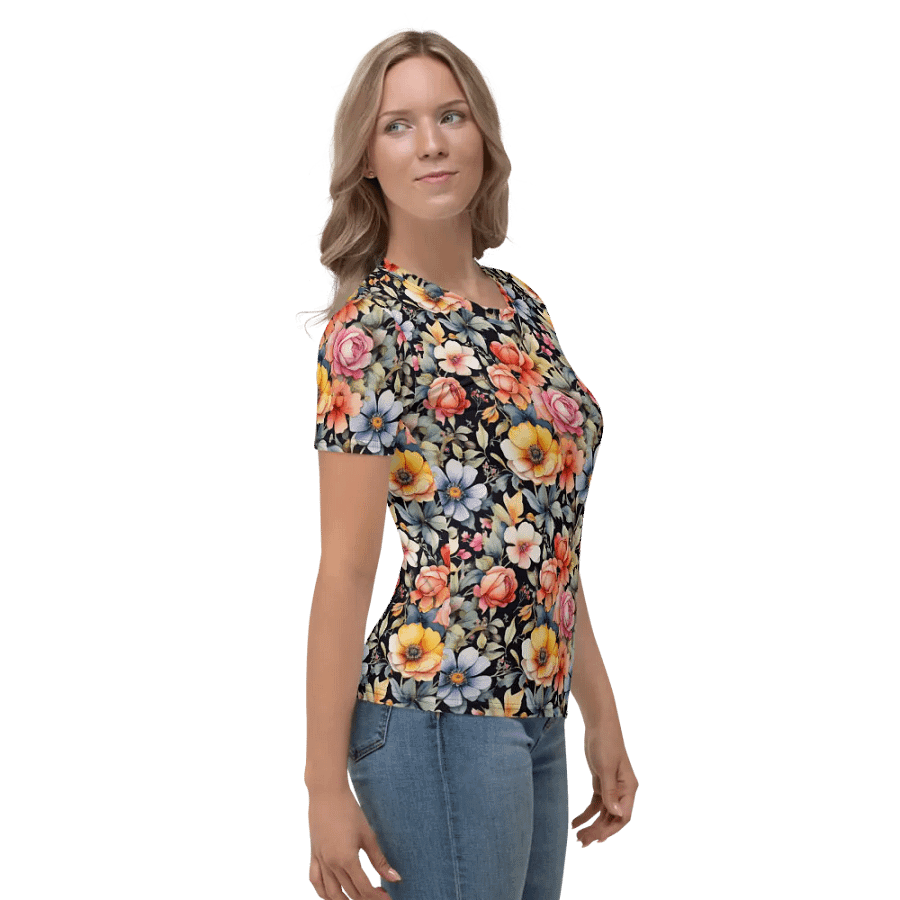 Floral Pattern All Over Print T-shirt product image (5)