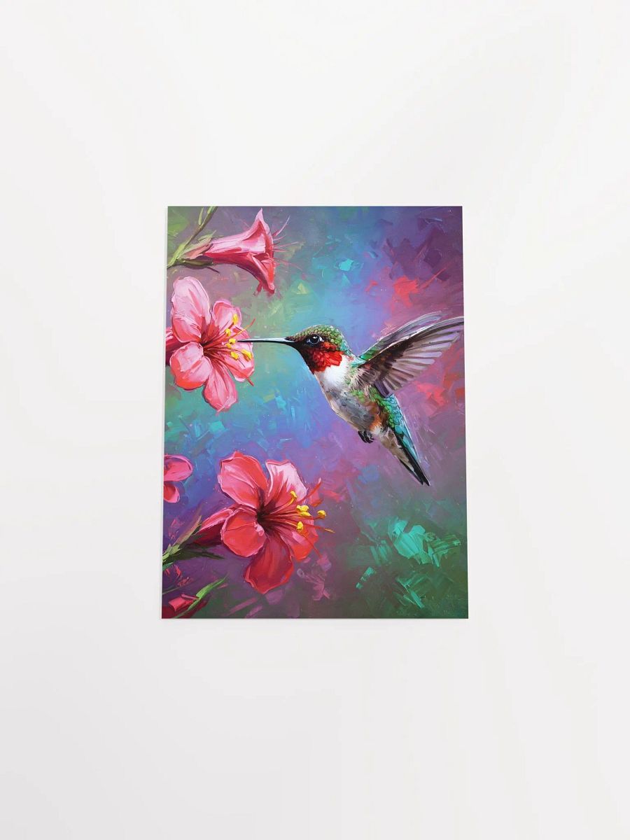 Whispering Blooms: Hummingbird Melody Poster product image (4)