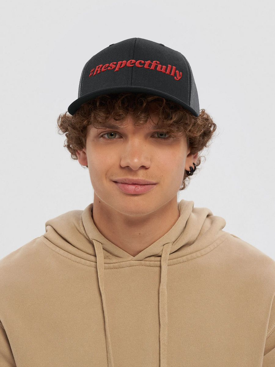 #Respectfully Trucker Hat (Red) product image (37)