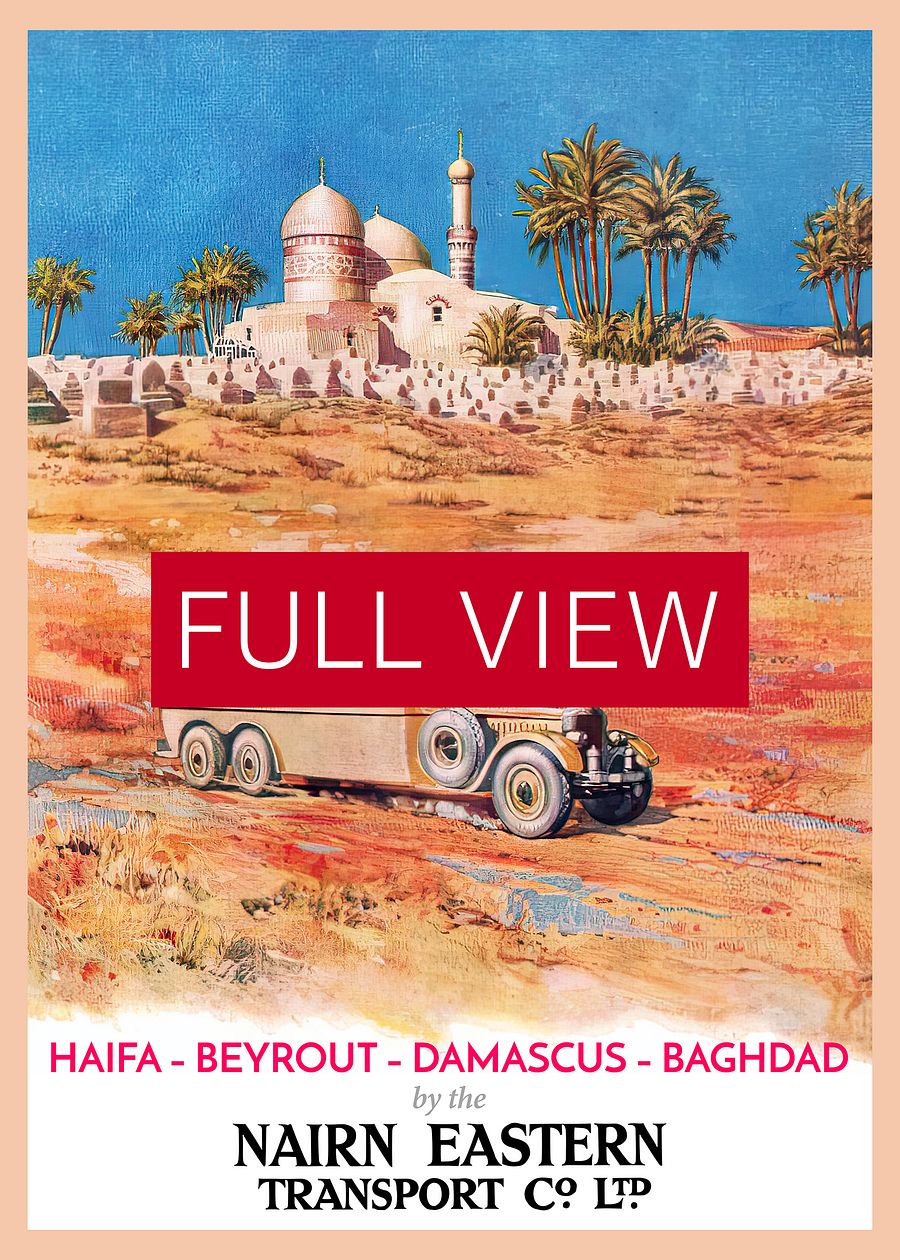 Haifa, Beirut, Damascus, Baghdad. Israel, Palestine, Lebanon, Syria, Iraq. 1931 — retro travel poster, vintage travel art print product image (3)