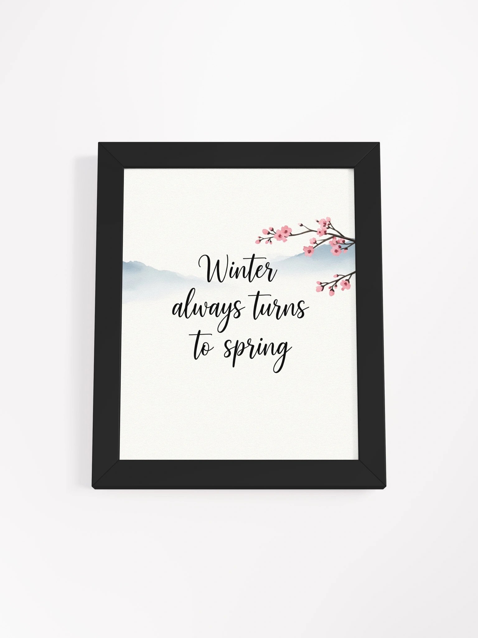 Winter Always Turns to Spring – Nichiren Buddhism Inspirational Wall Art product image (1)