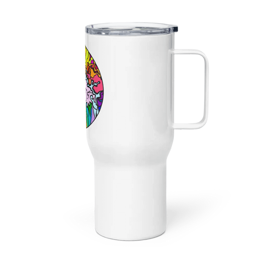 Energize On-the-Go: Vibrant Swirl Travel Mug – Wave at Sunset product image (3)