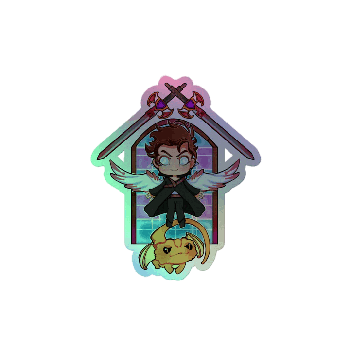 The Adorable Warrior Duo Holographic Sticker product image (2)