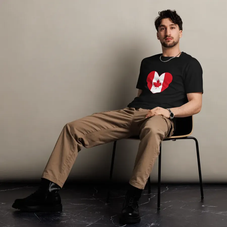 Canadian Flag Heart Unisex T-Shirt product image (9)