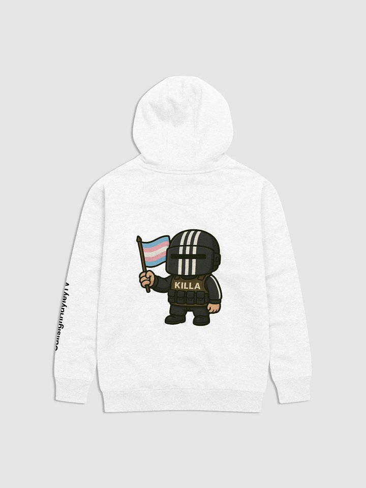 Raid With Pride – Trans Edition (White Hoodie) product image (2)
