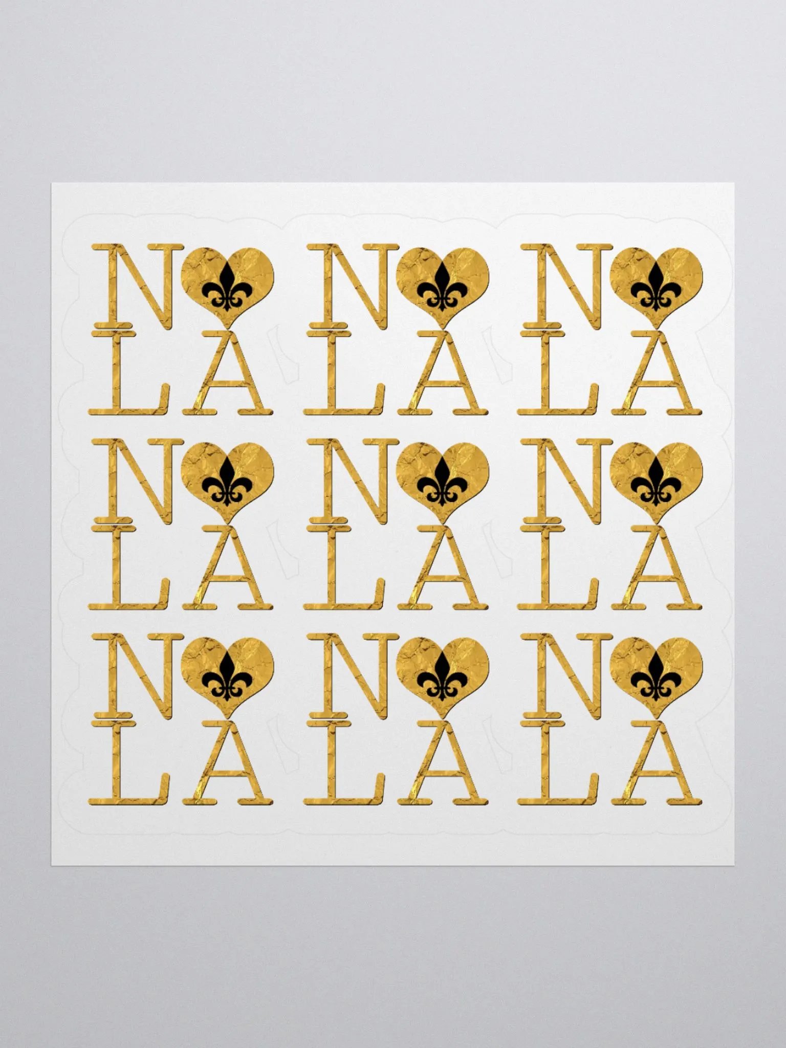 I LOVE NOLA **LEGACY STICKER** (GOLD WRAP FULL) product image (1)