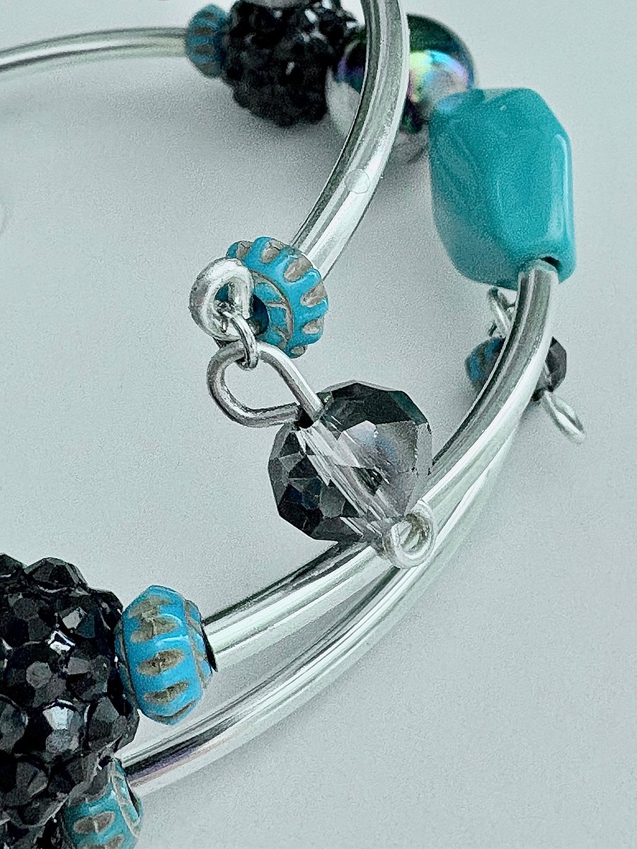 Handmade 8.25" Coil Bracelet | Mermaid Charm Jewelry | by Monique Faella Designs™ | MFD-00074 product image (2)