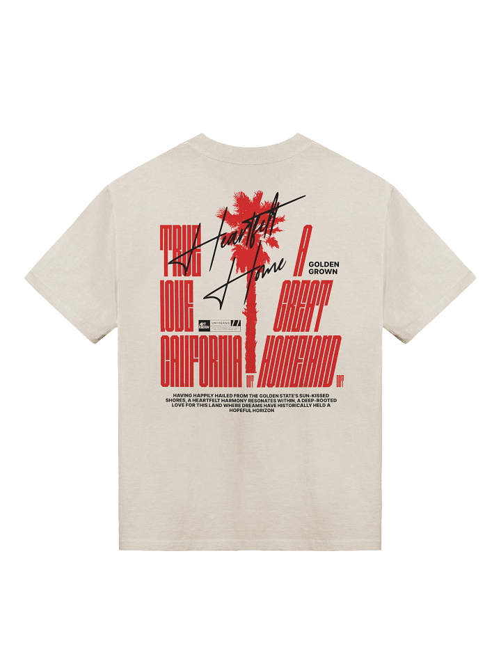 "True Love California" Tee: Golden Vibes. Heartfelt Home. 🌴🧡 product image (2)