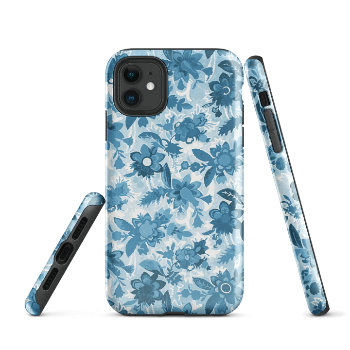Blue Floral Fantasy iPhone® Tough Case product image (1)