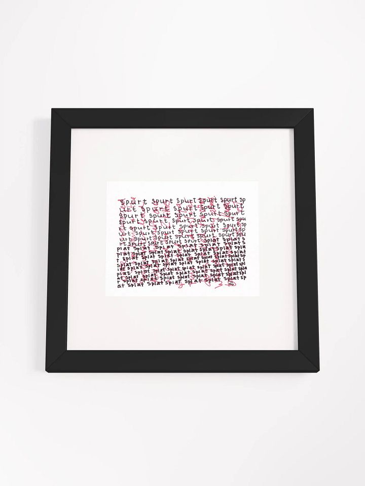 spurt splat Panel Card Print Framed product image (1)