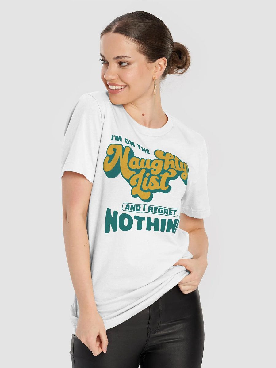 I'm On The Naughty List And I Regret Nothing Vintage Christmas T-Shirt product image (55)