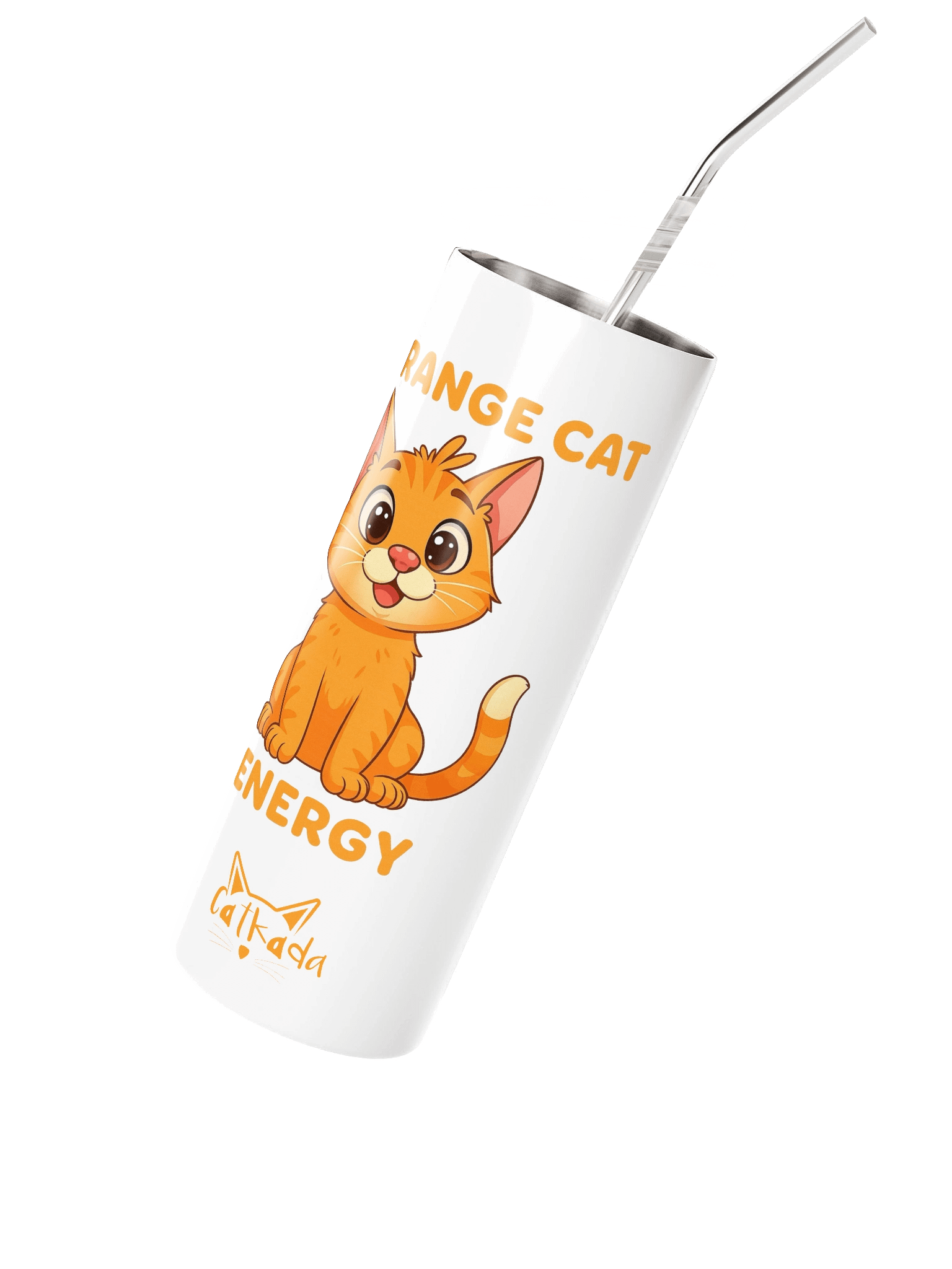 ORANGE CAT ENERGY STAINLESS STEEL CUP product image (2)