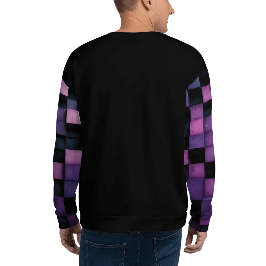 Black And Purple Squares Unisex Sweatshirt product image (7)