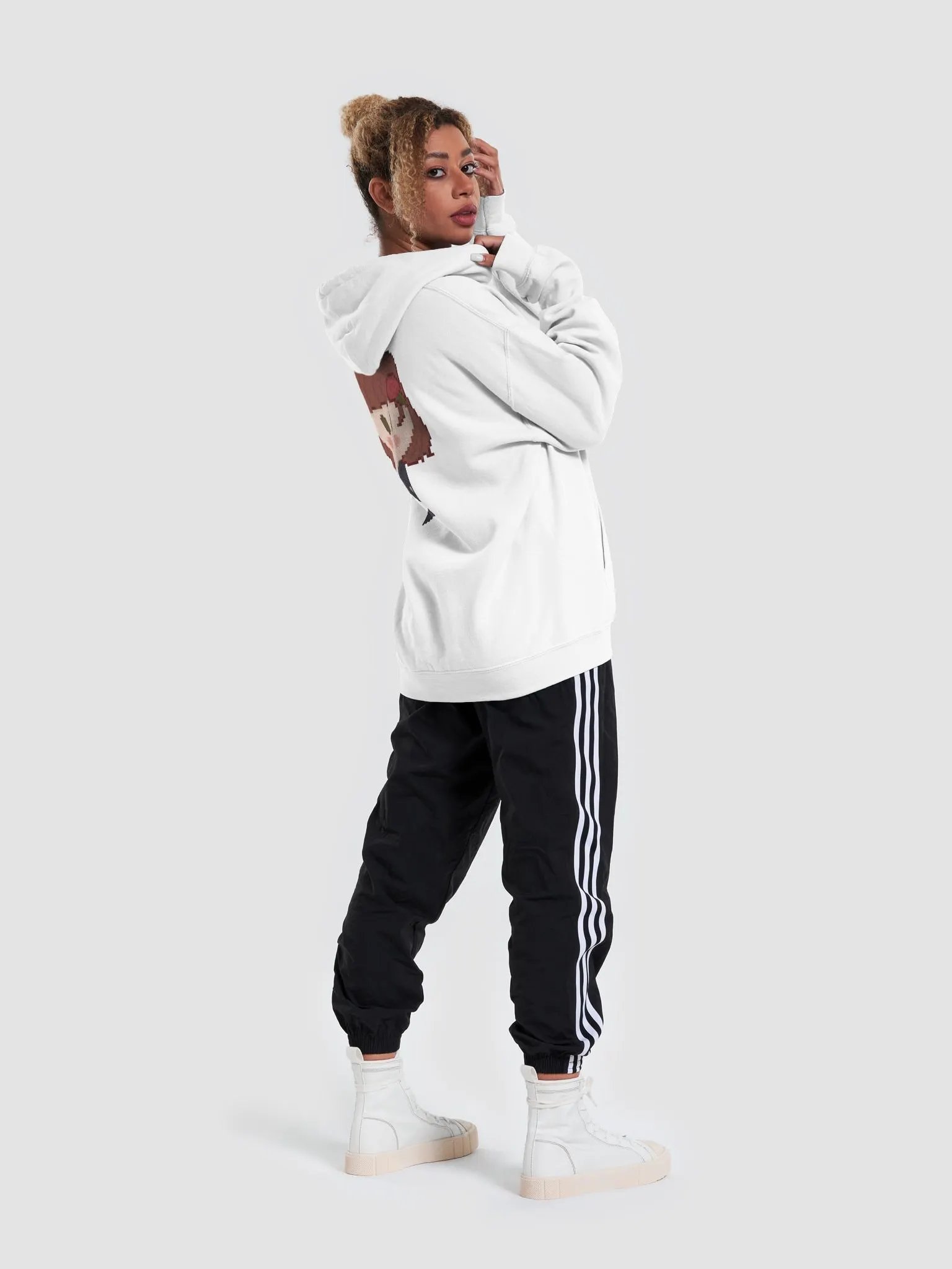 Pixel Art Rose Hoodie | Art by SquidSlayerNate product image (6)