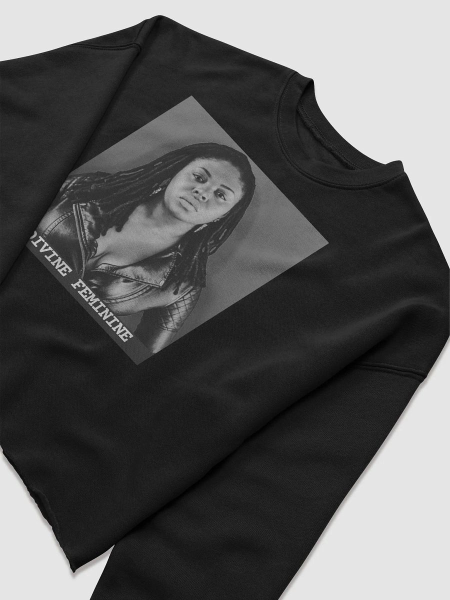 Divine Feminine Crop Top Sweatshirt Black product image (5)