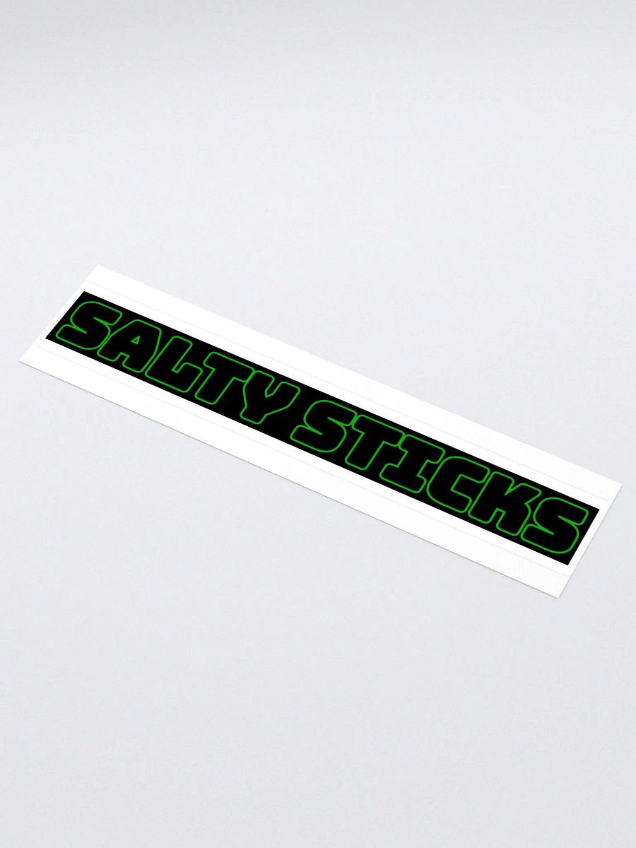 Salty Sticks Sticker (Green on Black) product image (1)