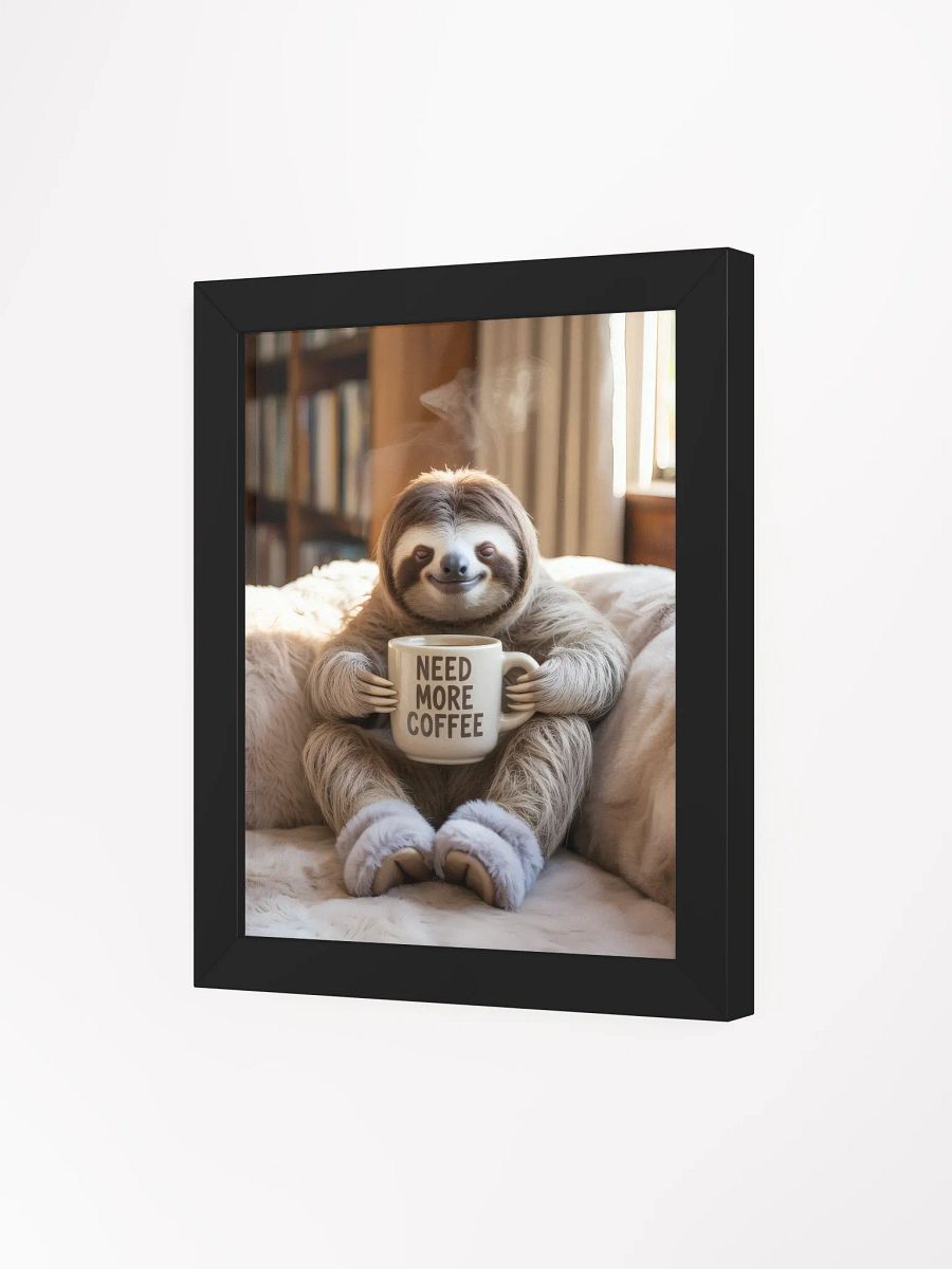 Sloth Coffee Emergency, Framed Poster product image (4)