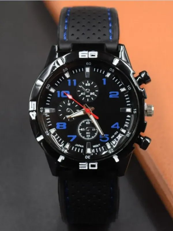 Factory direct sales, foreign trade explosion, men's sports cars, silicone watches wholesale, students sports quartz watches on behalf of a generation product image (5)