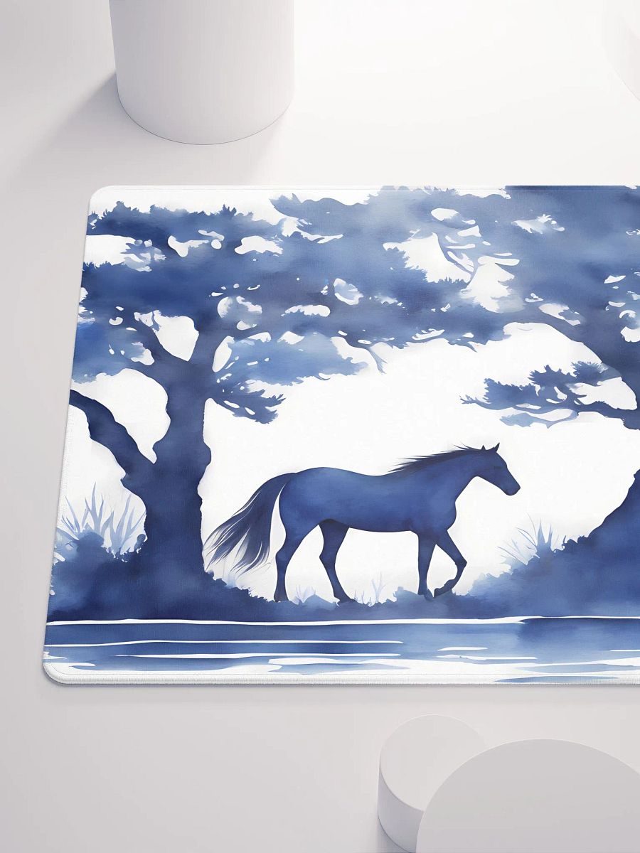 Blue Horse Silhouette, Gaming Mouse Pad, 2 Sizes product image (7)