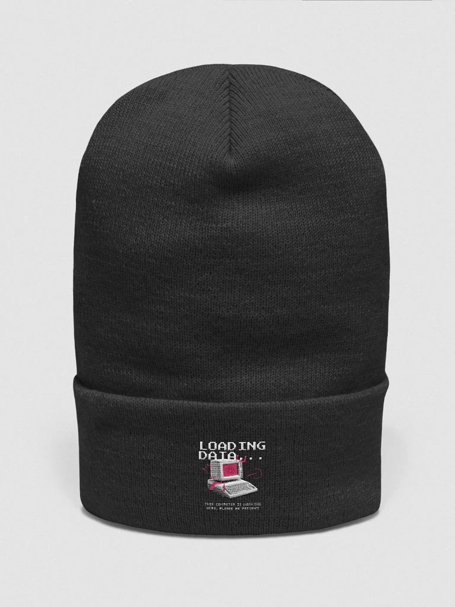 Pixelated Pink Smiley Beanie product image (1)