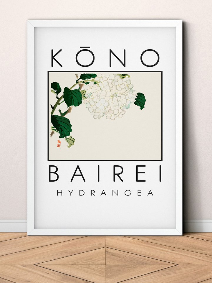 Kono Bairei Hydrangea Flower Poster product image (1)