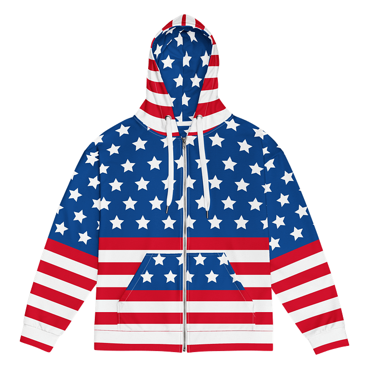 Starry Stripes Unisex Zip Hoodie product image (1)