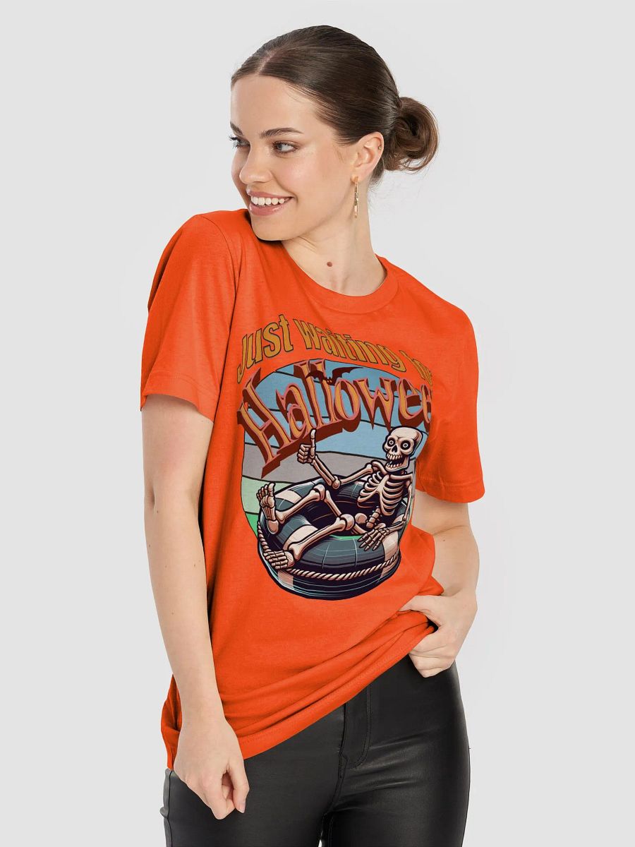 Just Waiting For Halloween Skeleton T-shirt product image (5)