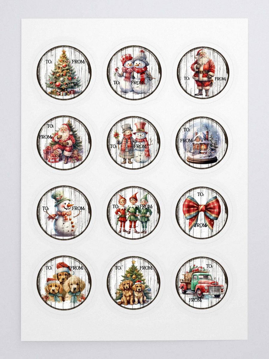 Vintage Style Christmas Gift Stickers product image (4)