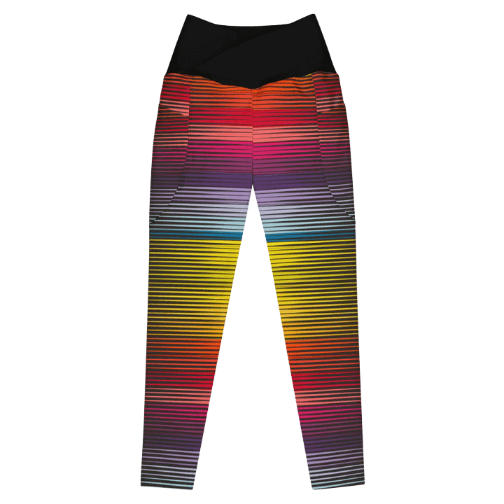 Sunset Mirage Crossover Leggings with Pockets product image (1)