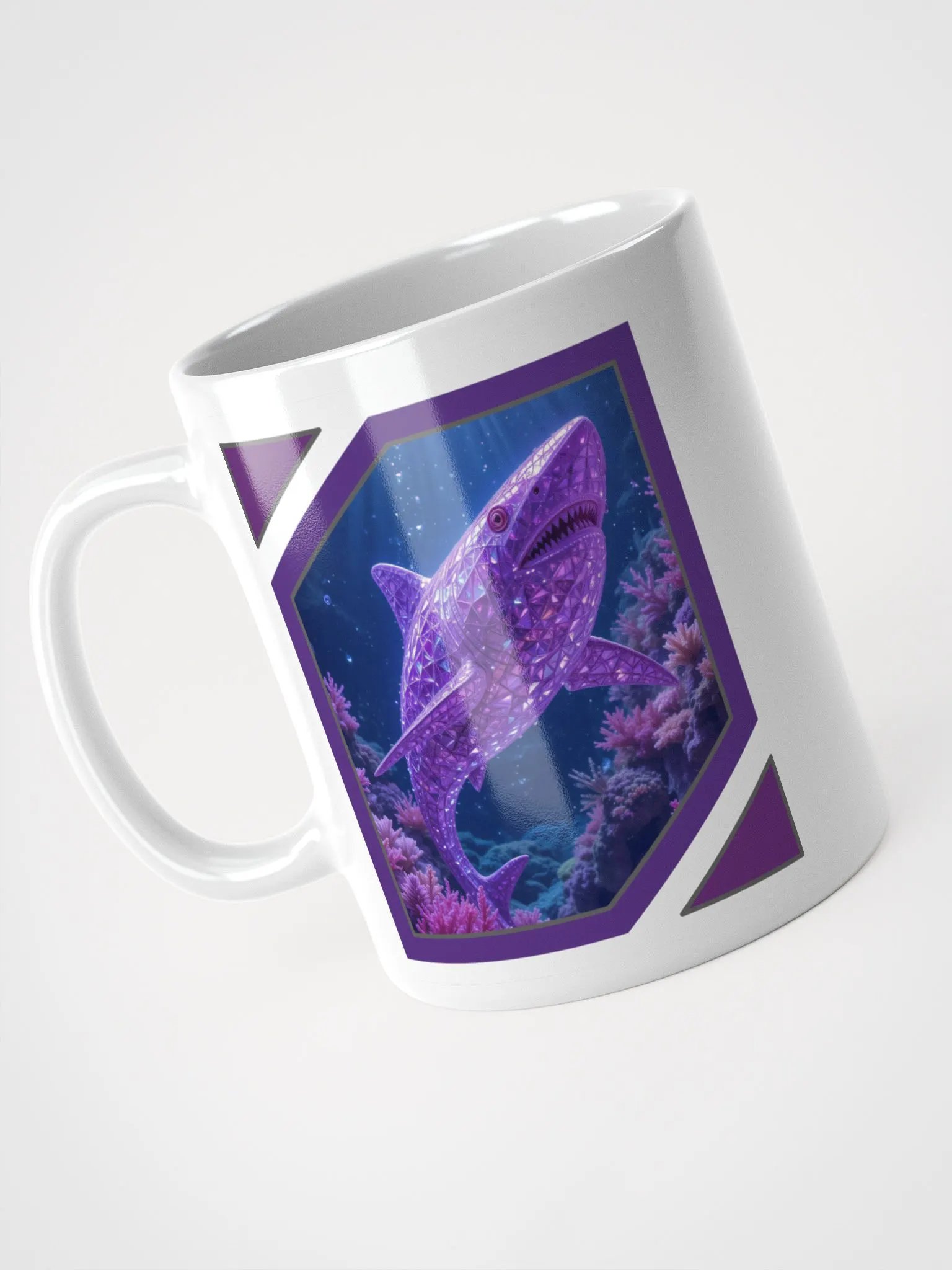 Glossy Mug: Amethyst Shark product image (3)
