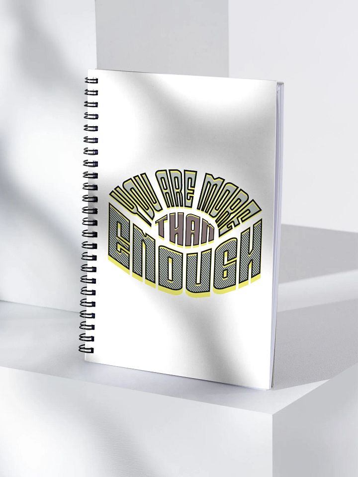 You Are More Than Enough Empowerment Typography Spiral Notebook product image (1)