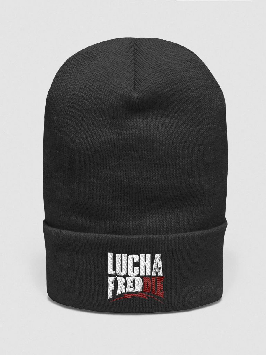 LuchaFredDIE logo beanie product image (1)