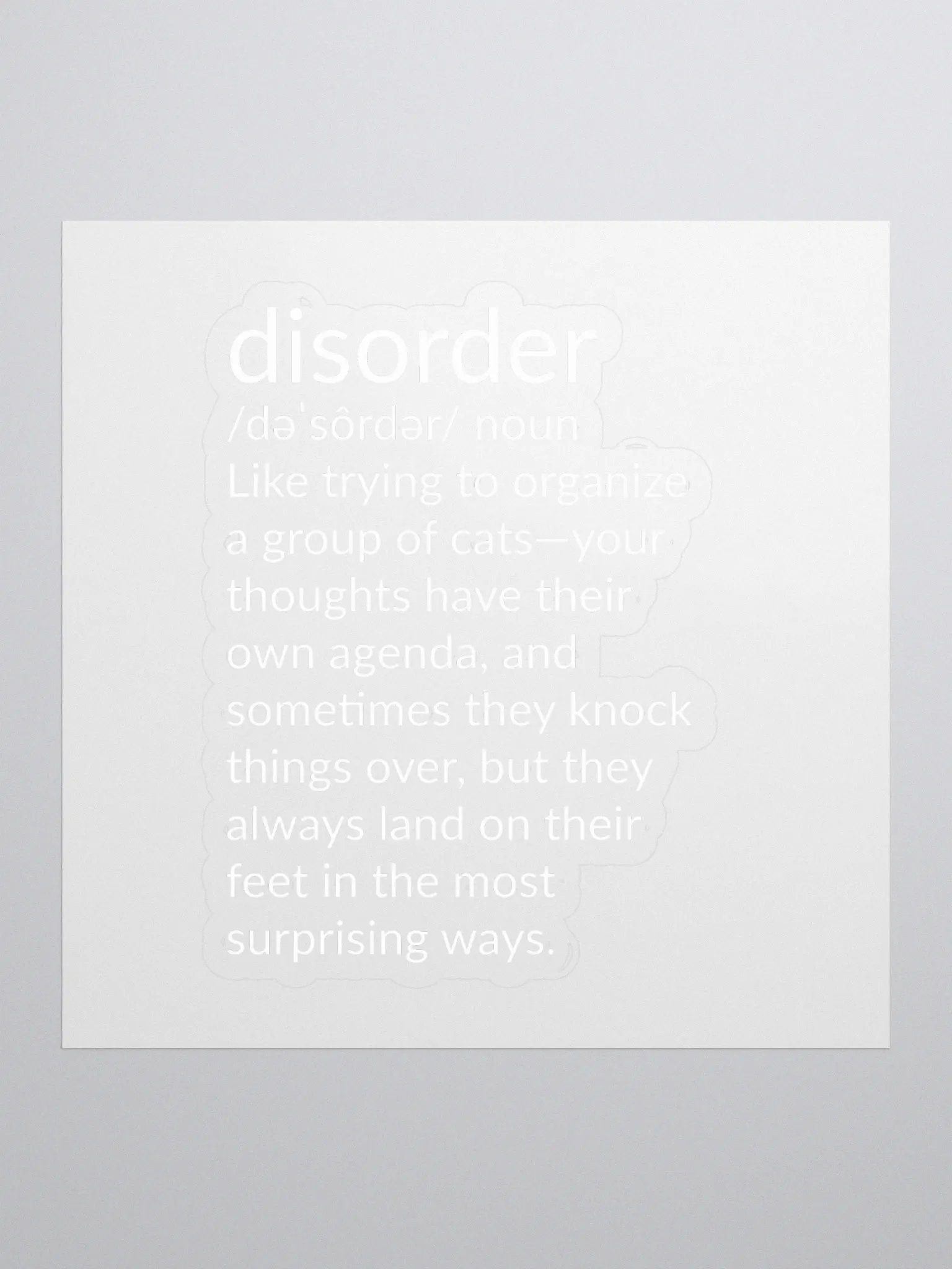Disorder Sticker: Tiny Chaos, Big Laughs product image (1)