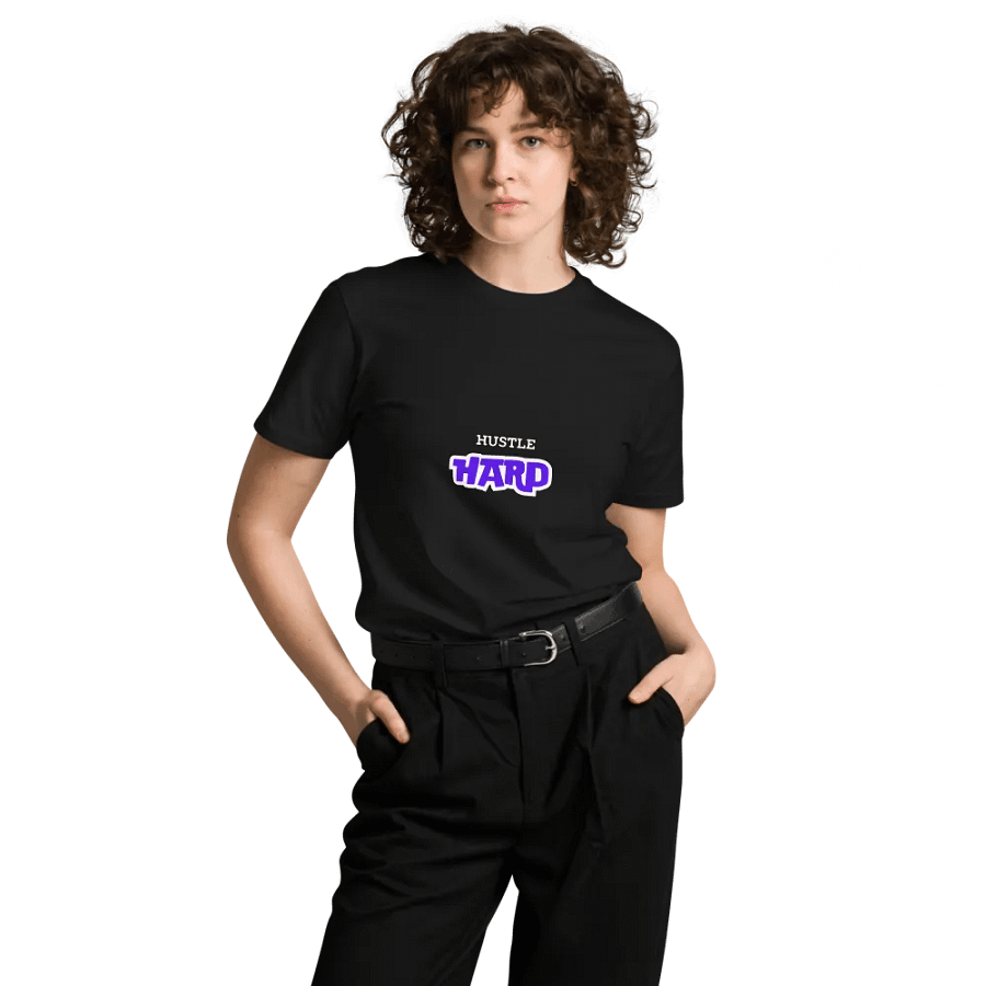 Hustle HARD Blocky Purple Unisex T-Shirt product image (10)
