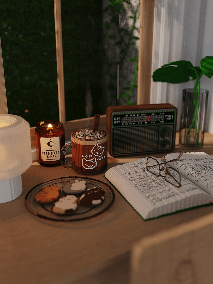 Read with me 🌙 Voxel art wallpapers product image (1)