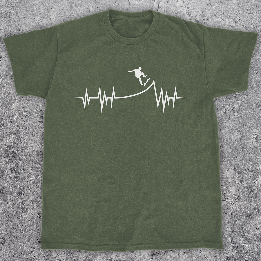 Skate Heartbeat, Skateboarding t-shirt, Unisex product image (1)