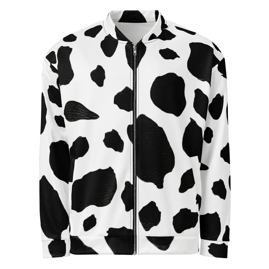 Unisex Cow Pattern Bomber Jacket – Design By Unik | Limited Edition (1,977 Pieces Worldwide) product image (1)