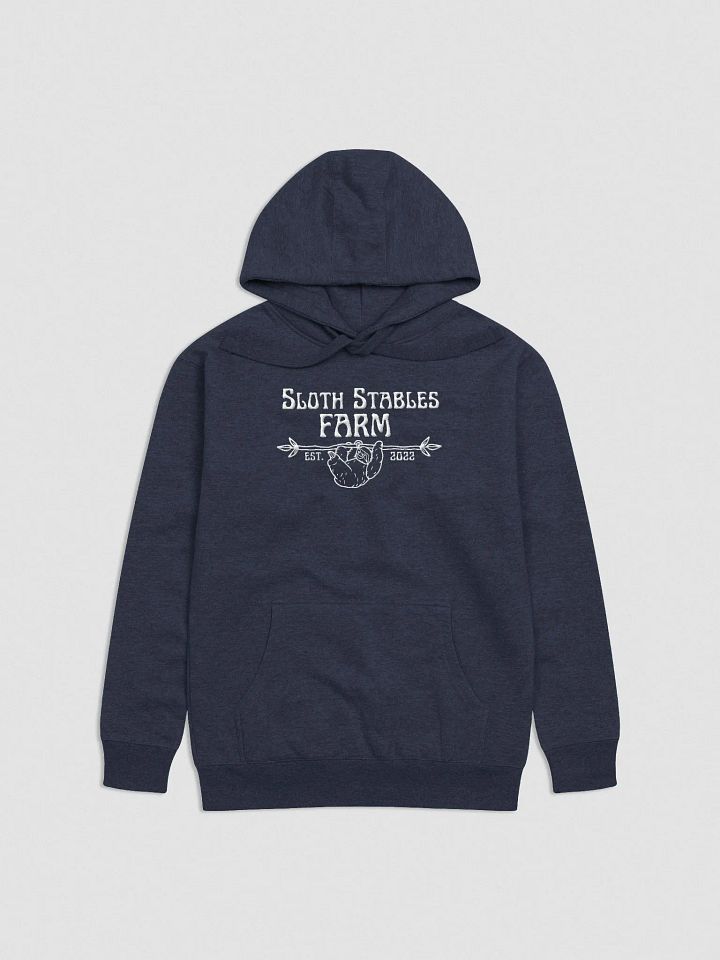 Sloth Stables Farm Hoodie- White Embroidery product image (2)