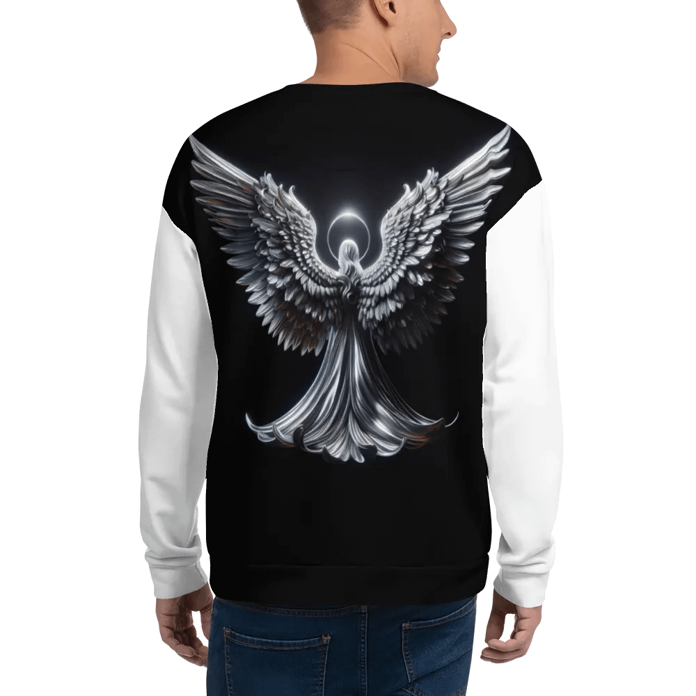 A Silver Angel and Cross - Unisex Sweatshirt #5 product image (4)