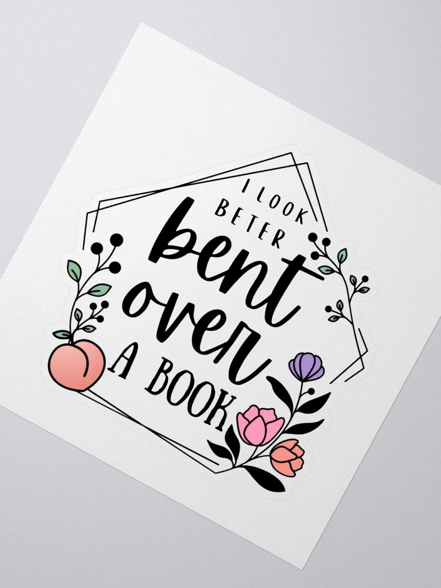 Bent Over A Book Sticker product image (2)