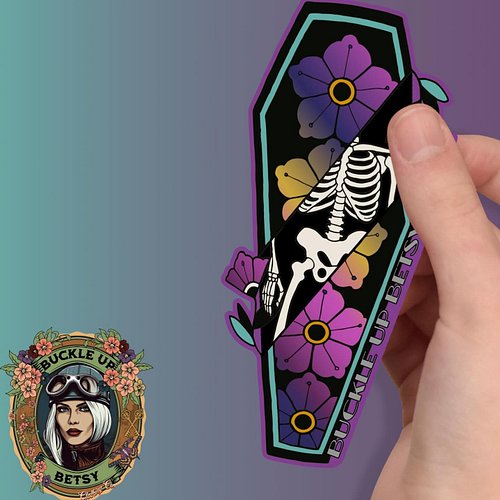 Gettin spooky with it!  Skeleton Coffin Floral on the etsy shop 
#isithalloweenyet  #skeleton 
You need new stickers!