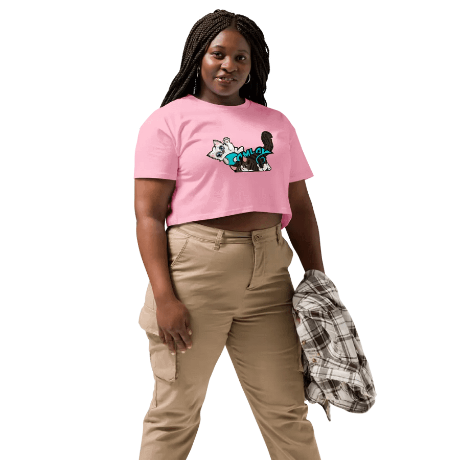 AS Colour Women's Premium Crop Top: Luigi & Ariel Logo product image (7)