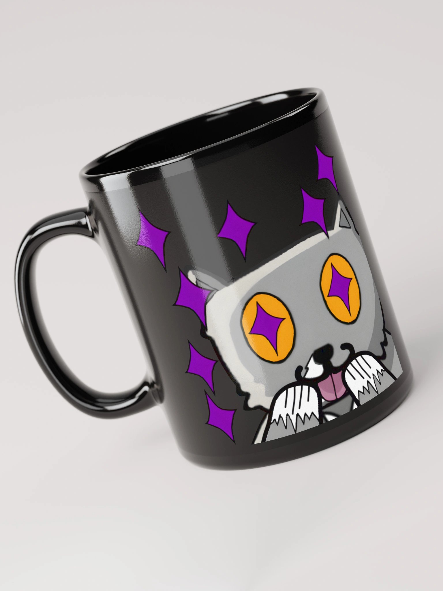 TheReeperShadow Twitch Sparkle Emote Mug (BLACK) product image (3)