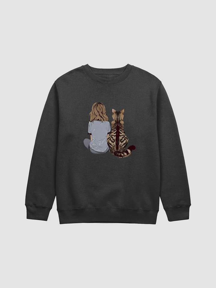 A Girl and her Giant Tabby Cat Sweatshirt product image (1)