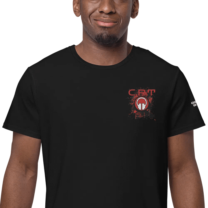 Printful Premium Iconic CRT Paint Splatter Headphones Heavyweight Cotton T-Shirt product image (1)